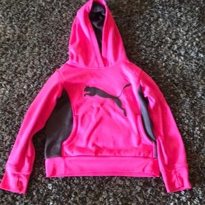 Pink and grey girls puma sweater